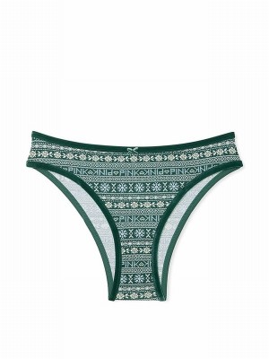 Deep Green Victoria Secret Forest Cheeky Cotton Underwear | HLURE2403