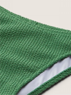 Deep Green Victoria Secret Forest Pinezilian Crinkle Bikini Bottom | DYVTP3207