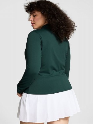 Deep Green Victoria Secret Forest Relay Sports Full Zip Jackets | AYSMD0864