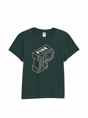 Deep Green Victoria Secret Forest Sleeve Dreamer T Shirts | AZQXY9658