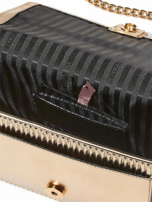 Gold Victoria Secret Bucket Crossbody Bags | RQVTC5920