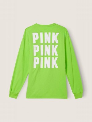 Green Victoria Secret Bloom Long Sleeve T Shirts | RETAO6375