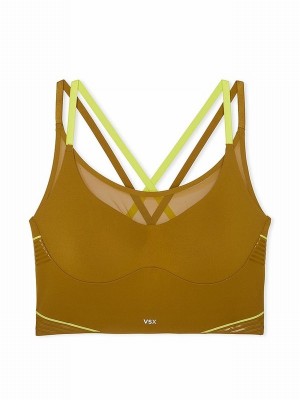 Green Victoria Secret Fern Longline VSX Elevate™ Contour Low Impact Bras | LQMEP0765