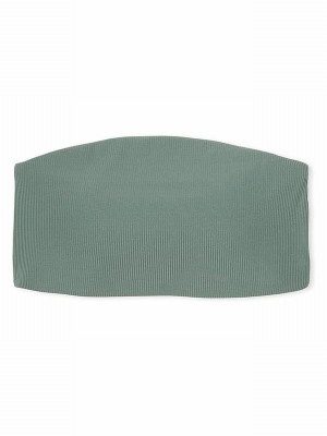 Green Victoria Secret Forest Rib Bandeau Soft Stretchlette Bras | OVKIH4195