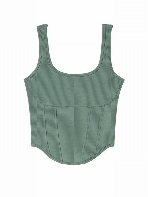 Green Victoria Secret Fresh Forest Corsetlette Lingerie | MKGRJ4326