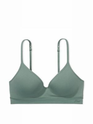 Green Victoria Secret Fresh Forest Seamlesslette Bras | ELFGX0298