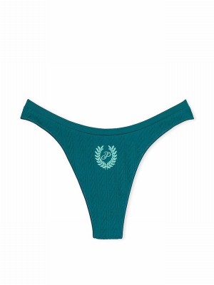 Green Victoria Secret Jade Way Seamless High Leg Scoop Thong Underwear | PJOGH4785