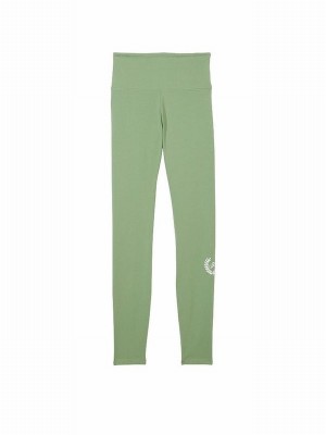 Green Victoria Secret Wild Grass Cotton Leggings | WFOBC7259