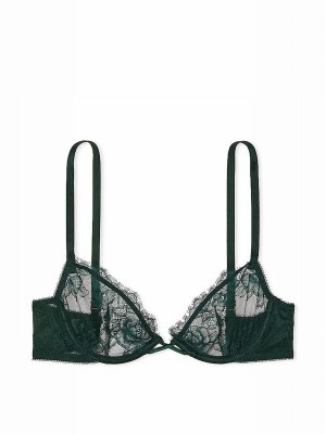 Green / Rose Victoria Secret Botanical Unlined Demi Lace Bras | VBSXI8057