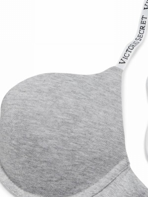 Grey Victoria Secret Full Cup Push Up Bras | EYLMU0912
