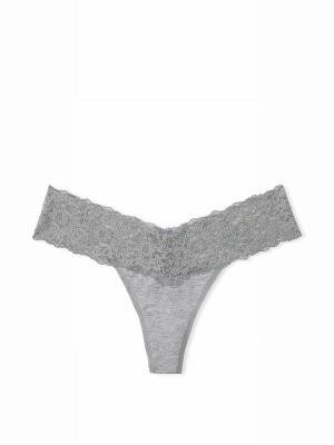 Grey Victoria Secret Heather Posey Lace Underwear | JZFIW3284