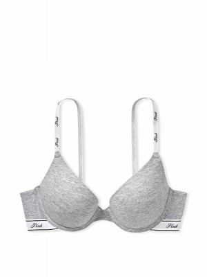 Grey Victoria Secret Heather Push Up Bras | FLQWN5270