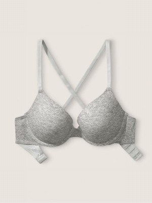 Grey Victoria Secret Heather Push Up Bras | GKOEX2358
