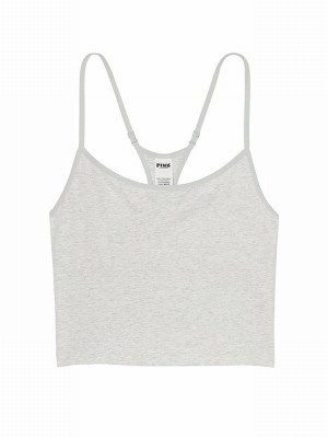 Grey Victoria Secret Heather Stone Cotton Jersey Tops | GMLNK7046