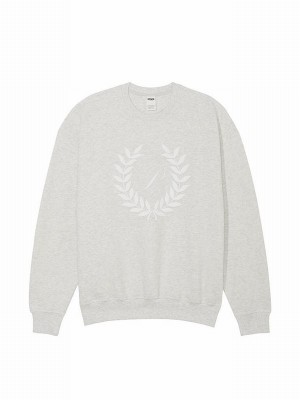Grey Victoria Secret Heather Stone Fleece Sweatshirts | NYIVW7286
