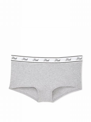 Grey Victoria Secret Medium Heather Cotton Logo Underwear | ARDMV3861