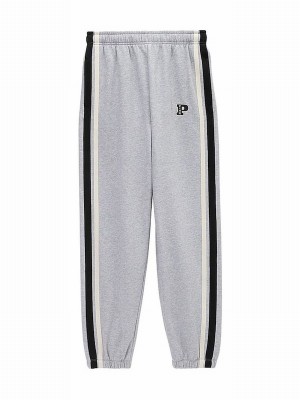 Grey Victoria Secret Medium Heather Cuffed Fleece Joggers | RNJAD1745