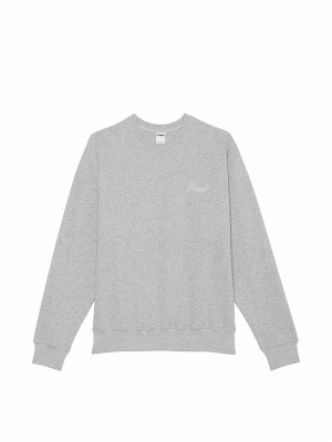 Grey Victoria Secret Medium Heather Diamante Sweatshirts | BAGXO3712