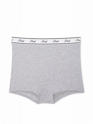 Grey Victoria Secret Medium Heather High Waist Cotton Logo Underwear | KEZDM3702