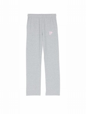 Grey Victoria Secret Medium Heather Straight Leg Fleece Joggers | BXNVJ3948