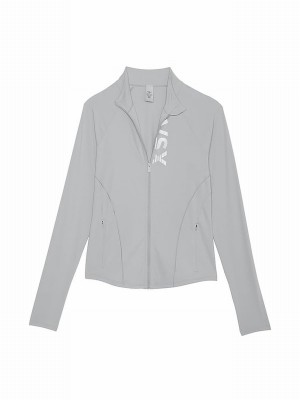 Grey Victoria Secret Starstruck Full Zip VSX Elevate™ Jackets | HATYQ6482