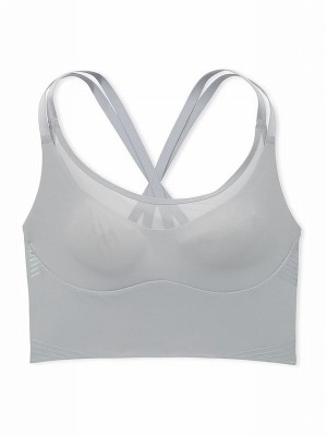 Grey Victoria Secret Starstruck Longline VSX Elevate™ Contour Low Impact Sports Bra | JBTWI9154