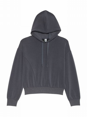 Grey Victoria Secret VSX Featherweight Knit Hoodie | WNGIV1736