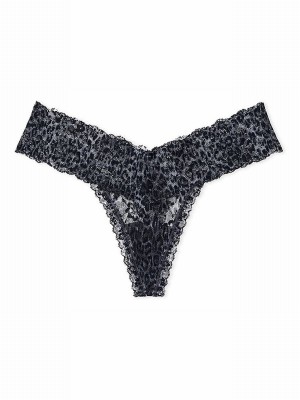 Grey / Leopard Victoria Secret Tornado Thong Underwear | GAREY1836