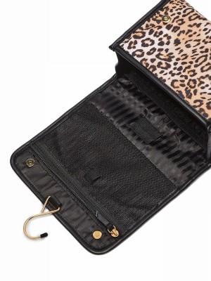 Leopard / Brown Victoria Secret Jetsetter Hanging Make Up Makeup Bag | PONYR9057
