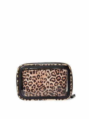 Leopard / Brown Victoria Secret Luxe Getaway Trio Makeup Bag | STZNB8195