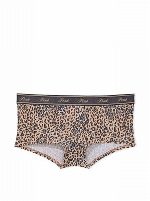 Leopard / Brown Victoria Secret Short Cotton Logo Underwear | ELZXH8645