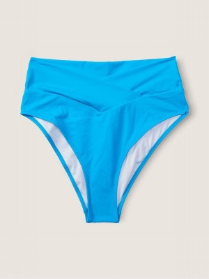 Light Blue Victoria Secret Bright Marine Cross Over Bikini Bottom | HYFER2967