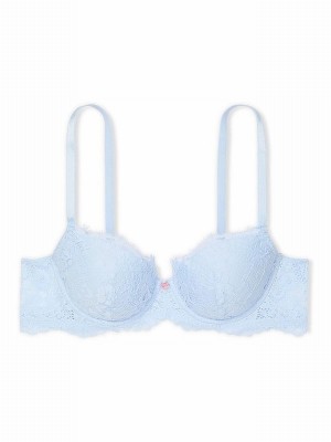 Light Blue Victoria Secret Lace Lightly Lined Demi Bras | NFLRI5172