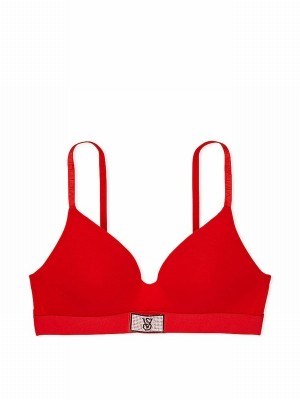 Light Red Victoria Secret Bright Non WiLightly Lined Bras | AGKMF0953