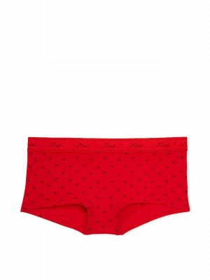 Light Red Victoria Secret Bright Vermillion Cherries Cotton Logo Underwear | EDQFV8341