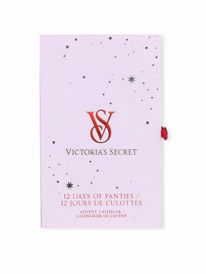 Multicolor Victoria Secret Christmas 12 Pack Advent Calendar Thong Underwear | XSHWU3527