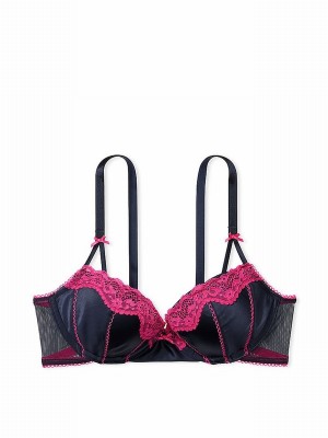 Navy / Blue Victoria Secret Noir Balcony Bras | LHQVF0896