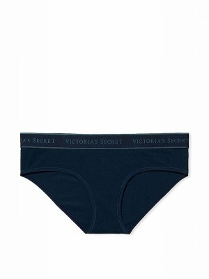 Navy / Blue Victoria Secret Noir Hipster Underwear | OXMPH7896