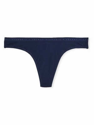 Navy / Blue Victoria Secret Noir Thong Underwear | FYMVE1293