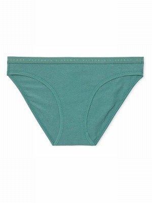 Olive / Blue Victoria Secret French Sage Bikini Underwear | WLDVB4928
