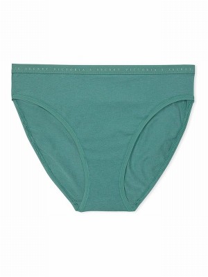 Olive / Blue Victoria Secret French Sage Brief Underwear | DOPXN0475
