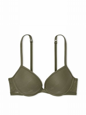 Olive / Green Victoria Secret Super Push Up Bras | PDOJL2835