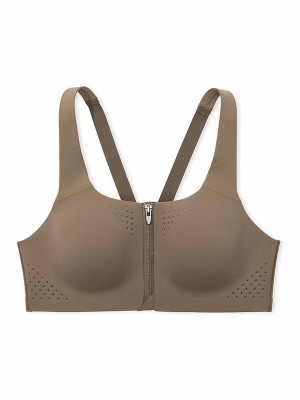 Olive / Green Victoria Secret Terra Front Close VSX Featherweight™ Max High Support Sports Bra | AEGSL4267
