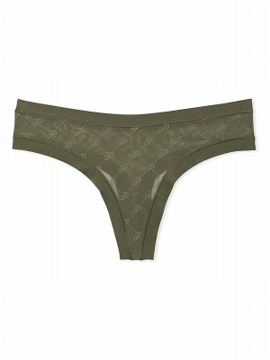 Olive / Green Victoria Secret Thong No Show Underwear | MDKBY0847