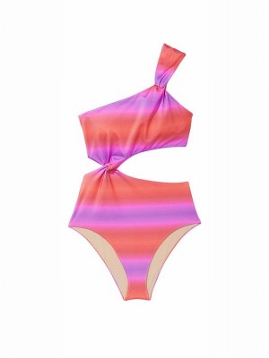Orange Victoria Secret Sunset Ombre Orange Twistsuit Swimsuits | JHPCU3509