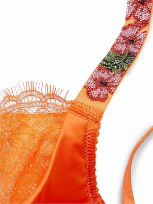 Orange Victoria Secret Sunset Orange Hibiscus Hibiscus Shine Strap Corset Top Lingerie | BDAQE2758