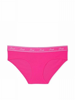 Pink Victoria Secret Enchanted Cotton Logo Hipster Underwear | SRMGJ0149