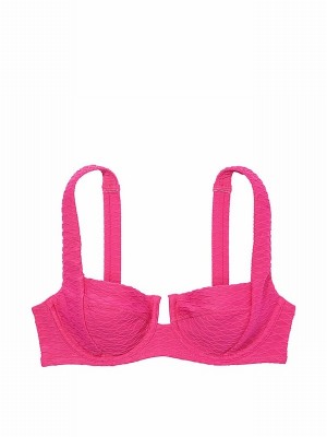 Pink Victoria Secret Forever Fishnet Balcony Bikini Top | WOKGT3271