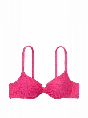 Pink Victoria Secret Forever Fishnet Padded Bikini Top | LDQBN1308