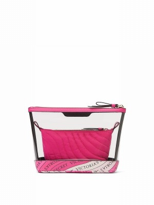 Pink Victoria Secret Hot AM/PM Duo Makeup Bag | YKVMT8506